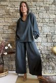 Santos Cushion Cotton Heathcliff Blouse Charcoal